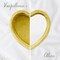 Heart-Shaped Velvet Ring Box – 2-Slot Vintage Engagement & Wedding Jewelry Case, Yellow Mustard Proposal Gift Box for Valentine’s Day & Special Occasions (Yellow Mustard)